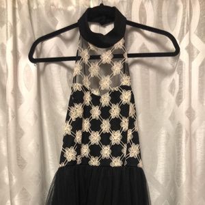 Mystic Halter Dress with Tulle Skirt